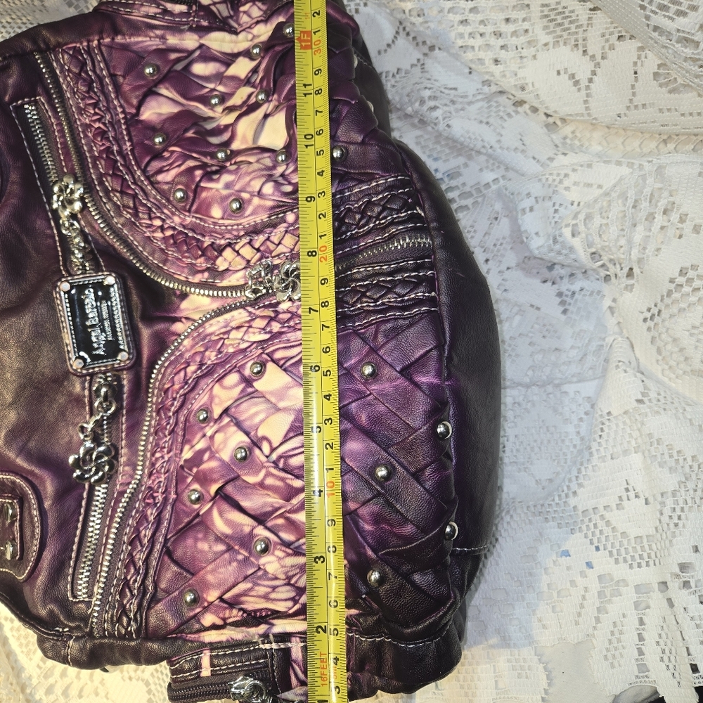 Purple Studded Shoulder Bag - Picture 5 of 5